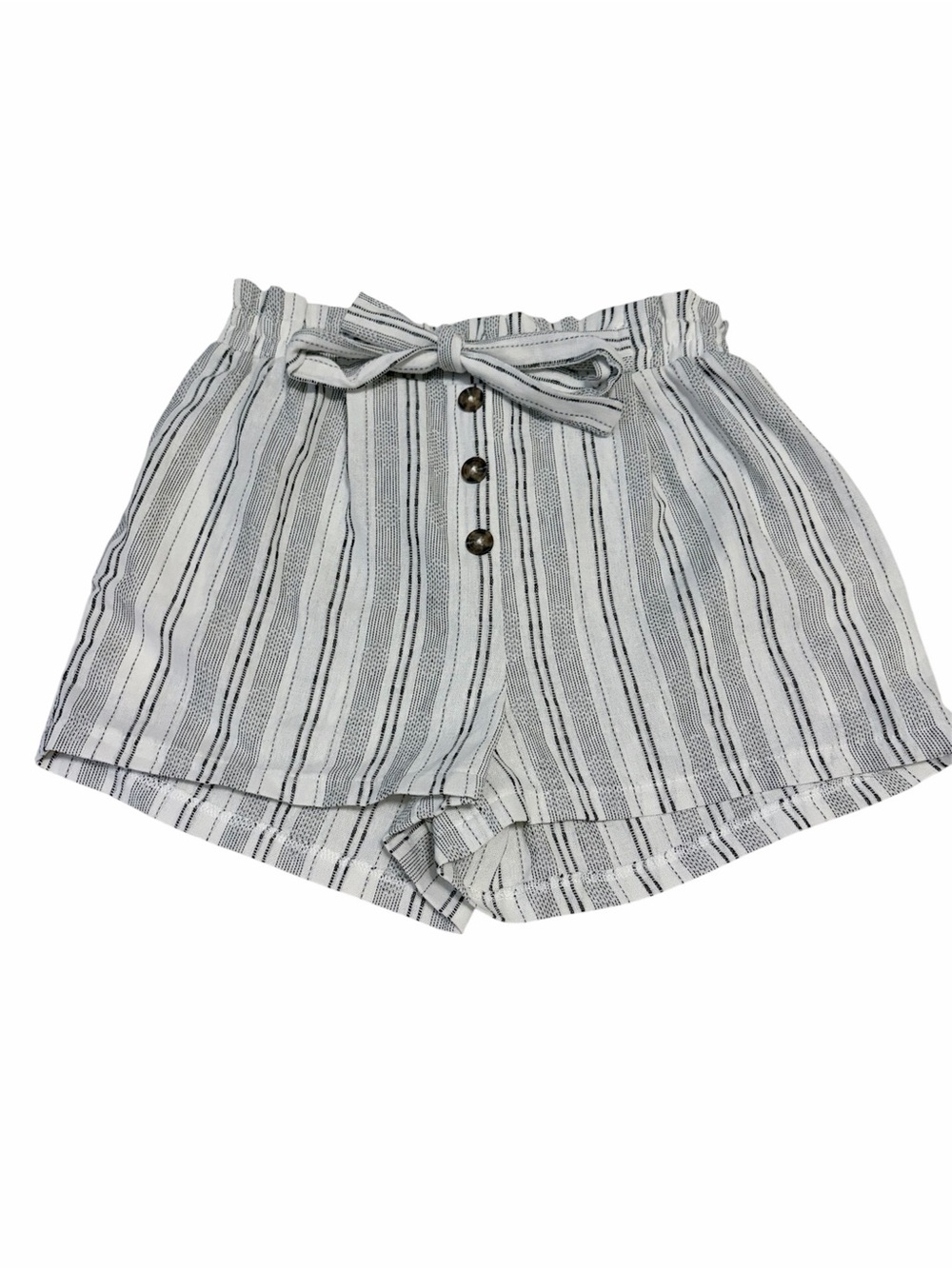 Sienna sky large Women's Striped Paperbag Waist Shorts